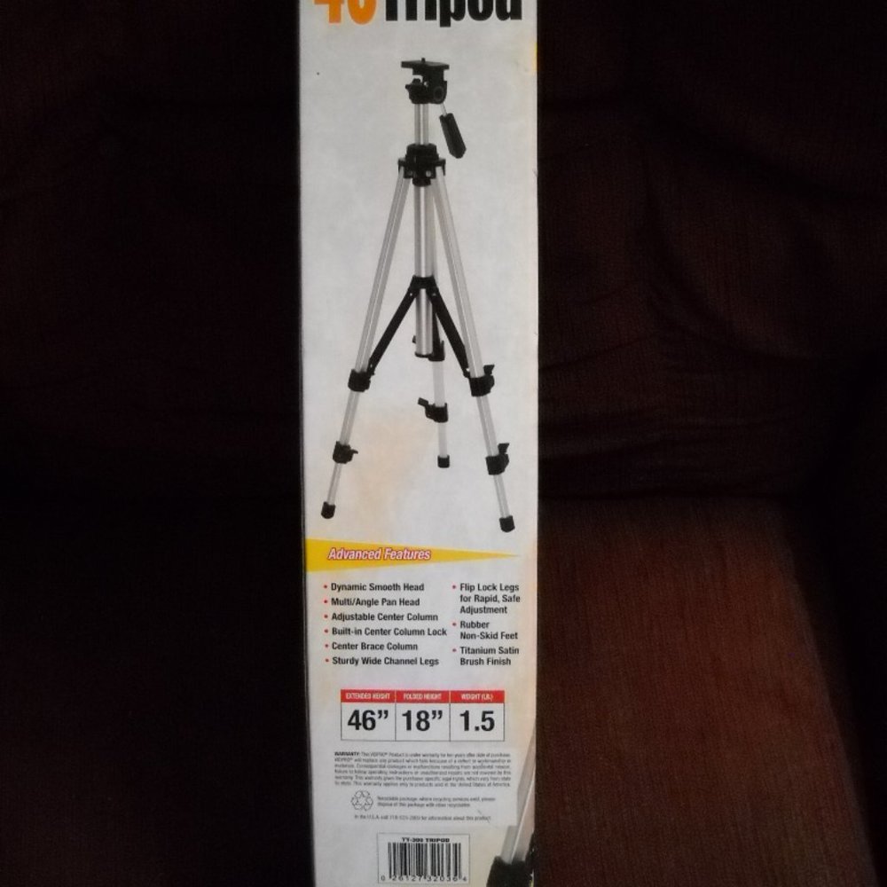 46" Video/Photo/Digital Tripod NIB